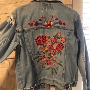 Floral Forever21 Jean Jacket (NWOT)